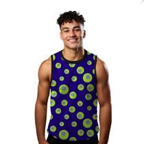 Camiseta Algodão Regata Verão Estilo Moda Praia Olhos Monstro Verde Cartoon 1342 Camiseta Algodão Regata Verão Estilo Moda Praia Olhos Monstro Verde Cartoon 1342