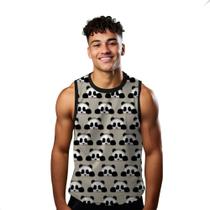 Camiseta Algodão Regata Verão Estilo Moda Praia Panda Cartoon 535