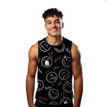 Camiseta Algodão Regata Verão Estilo Moda Praia Wow Reações Cartoon 312 Camiseta Algodão Regata Verão Estilo Moda Praia Wow Reações Cartoon 312