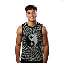 Camiseta Algodão Regata Verão Estilo Moda Praia Yin-Yang Infinito 713