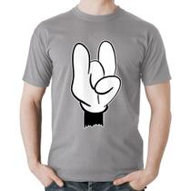 Camiseta Algodão Rock Hand - Foca na Moda