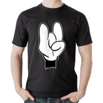 Camiseta Algodão Rock Hand - Foca na Moda