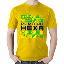 Camiseta Algodão Rumo ao Hexa - Foca na Moda