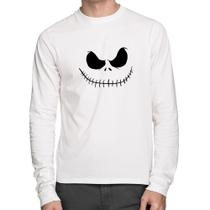 Camiseta Algodão Scare Face Manga Longa - Foca na Moda
