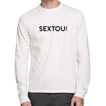 Camiseta Algodão Sextou! Manga Longa - Foca na Moda