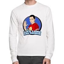 Camiseta Algodão Sheldon Spock Manga Longa - Foca na Moda