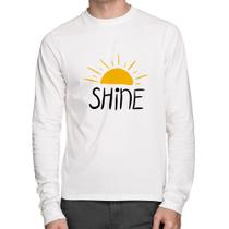 Camiseta Algodão Shine Manga Longa - Foca na Moda