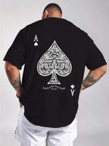 Camiseta Algodão Streetwear Casual Basica Baralho AZ