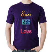 Camiseta Algodão Sun Bar & Love - Foca na Moda