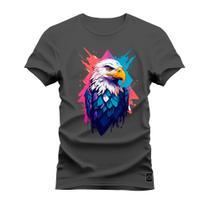 Camiseta Algodão T-Shirt Premium Estampada Aguia Aquarela