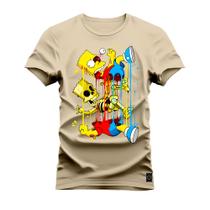 Camiseta Algodão T-Shirt Premium Estampada Bartson Corpo