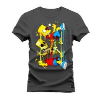 Camiseta Algodão T-Shirt Premium Estampada Bartson Corpo