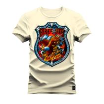 Camiseta Algodão T-Shirt Premium Estampada Biker Live