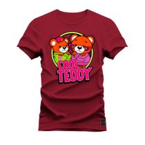 Camiseta Algodão T-Shirt Premium Estampada Cool Tedy