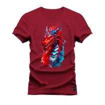 Camiseta Algodão T-Shirt Premium Estampada Dragon Style