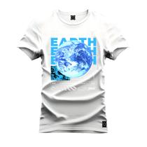 Camiseta Algodão T-Shirt Premium Estampada Earth Terra