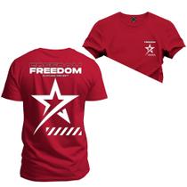 Camiseta Algodão T-Shirt Premium Estampada Freedon Frente Costas - Nexstar