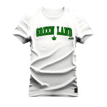 Camiseta Algodão T-Shirt Premium Estampada Green Land