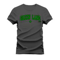 Camiseta Algodão T-Shirt Premium Estampada Green Land