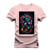Camiseta Algodão T-Shirt Premium Estampada Jogos E Dados