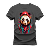 Camiseta Algodão T-Shirt Premium Estampada La Panda Moleta