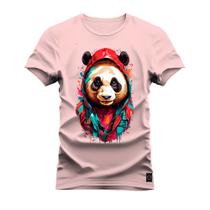 Camiseta Algodão T-Shirt Premium Estampada La Panda Moleta