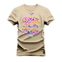 Camiseta Algodão T-Shirt Premium Estampada Make Some