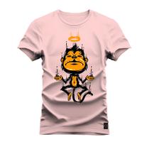 Camiseta Algodão T-Shirt Premium Estampada Mokey Paz