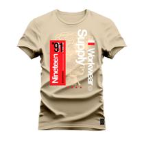 Camiseta Algodão T-Shirt Premium Estampada NineTeean