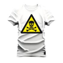 Camiseta Algodão T-Shirt Premium Estampada Placa Arrasta