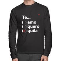 Camiseta Algodão Te... quila Manga Longa - Foca na Moda