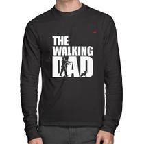 Camiseta Algodão The Walking Dad Paródia Meme Manga Longa - Foca na Moda