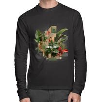 Camiseta Algodão Think Green Manga Longa - Foca na Moda Camiseta Algodão Think Green Manga Longa - Foca na Moda