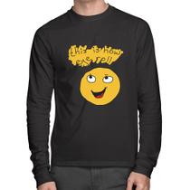 Camiseta Algodão This Is How Eye Roll Manga Longa - Foca na Moda Camiseta Algodão This Is How Eye Roll Manga Longa - Foca na Moda