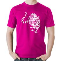 Camiseta Algodão Tigre Traços - Foca na Moda