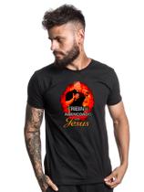 Camiseta Algodão Treino Abençoado Básica Slim Academia Casual Preto Branco bege Confort Pronta Entrega