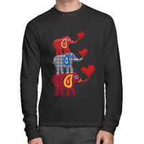 Camiseta Algodão Trio Elefantes Manga Longa - Foca na Moda Camiseta Algodão Trio Elefantes Manga Longa - Foca na Moda