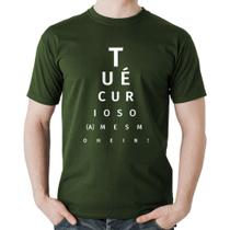 Camiseta Algodão Tu é curioso(a) mesmo hein! - Foca na Moda