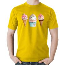 Camiseta Algodão Unicórnio Sorvete - Foca na Moda