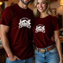 Camiseta Algodão Unissex Casal Country Estampa Pegada Forte Look Combinando Namorados Amigos Agro Camiseta Algodão Unissex Casal Country Estampa Pegada Forte Look Combinando Namorados Amigos Agro