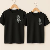 Camiseta Algodão Unissex Casal Estampa Fica Comigo Então Céu Azul CBJR Chorão Música Rock Linda Fofo