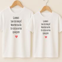 Camiseta Algodão Unissex Casal Estampa Guardei Sem Ter Porquê Música r=Manga Curta Presente Namoro Camiseta Algodão Unissex Casal Estampa Guardei Sem Ter Porquê Música r=Manga Curta Presente Namoro