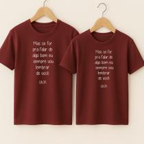 Camiseta Algodão Unissex Casal Estampa Mas Se For Pra Falar De Algo Bom CBJR Fofo Dia Dos Namorados