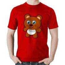 Camiseta Algodão Ursinho Desenho - Foca na Moda