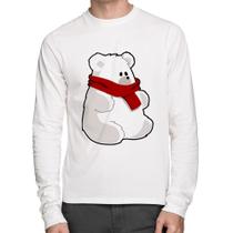 Camiseta Algodão Urso Polar Manga Longa - Foca na Moda Camiseta Algodão Urso Polar Manga Longa - Foca na Moda