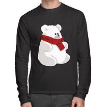 Camiseta Algodão Urso Polar Manga Longa - Foca na Moda