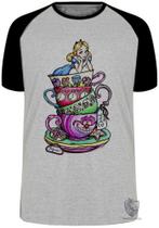 Camiseta Alice & Gato Blusa Plus Size extra grande adulto ou infantil