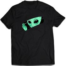 Camiseta Alien no espelho camisa alienígena et espaço