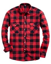 Camiseta Alimens & Gentle Flannel Xadrez com botões para homens Camiseta Alimens & Gentle Flannel Xadrez com botões para homens