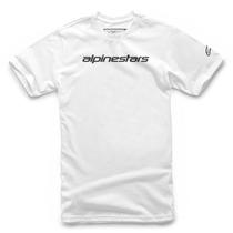 Camiseta Alpinestars Linear Wordmark Branco Preto